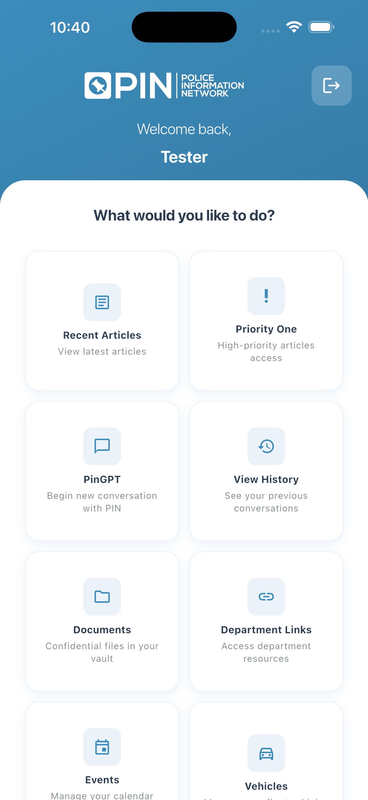 PIN screenshot