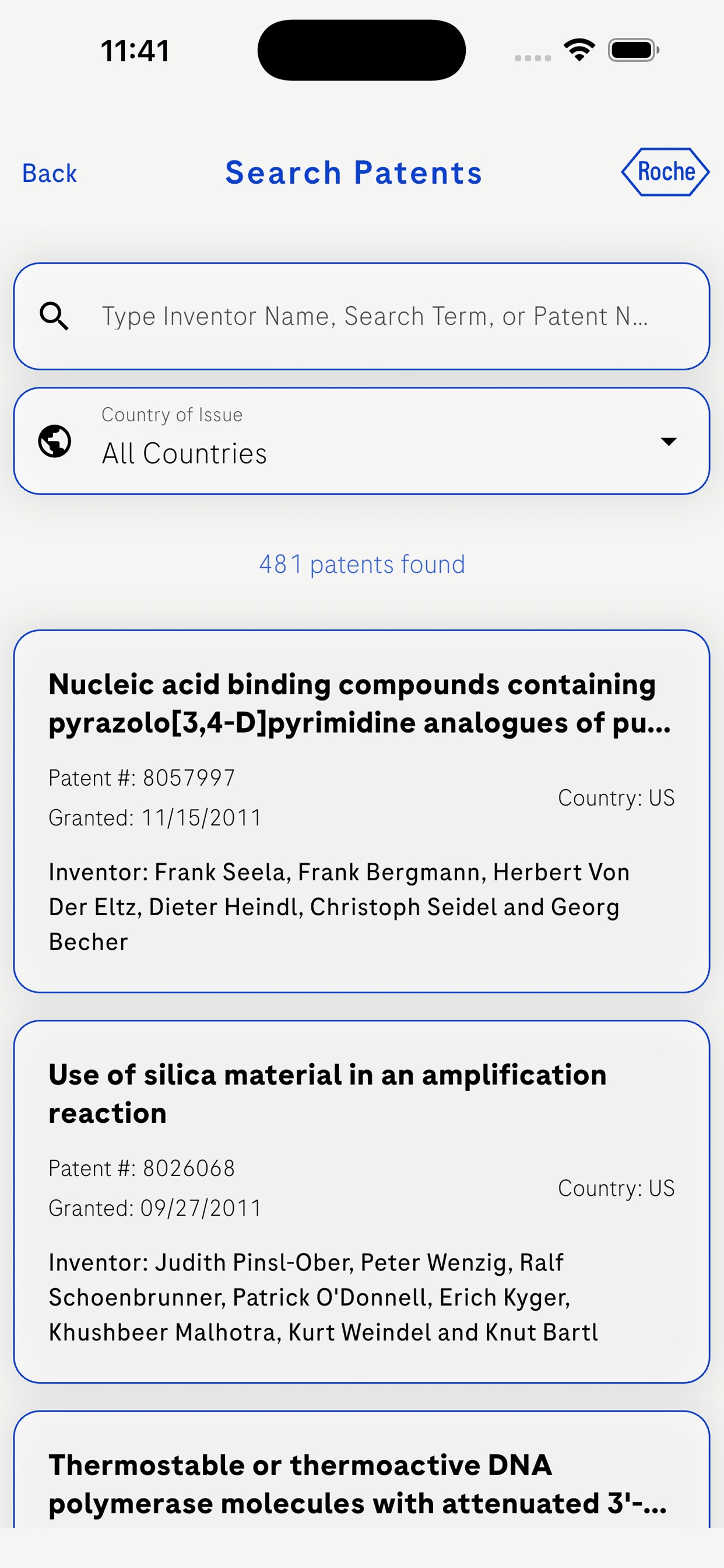 Roche Pleasanton screenshot